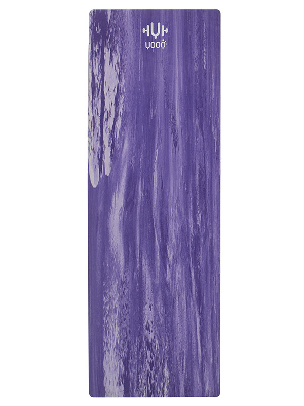 YOOQ tapis pure caoutchouc 100% naturel XL épaisseur 4mm violet marbré yoga fitness