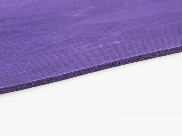 YOOQ tapis pure caoutchouc 100% naturel violet marbré zoom yoga fitness