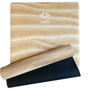 tapis de yoga terre sauvage nouvelle collection YOOQ golden sand sable caoutchouc naturel yoga fitness